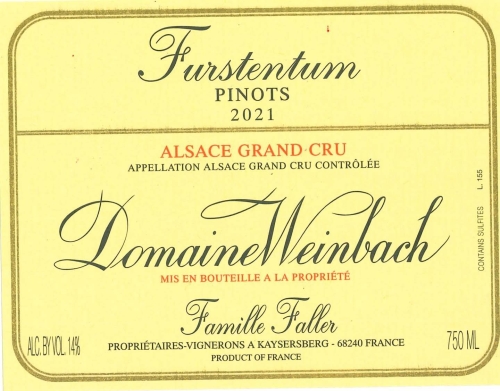 Domaine Weinbach Pinots Furstentum Grand Cru